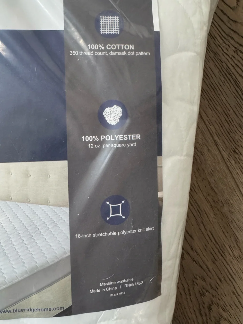 Blue Ridge Home Fashions please see